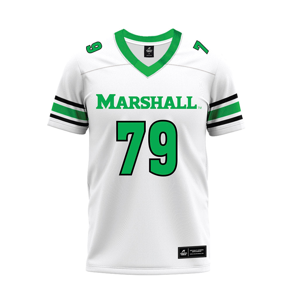 Marshall - NCAA Football : Christian Richter - White Premium Football Jersey-0