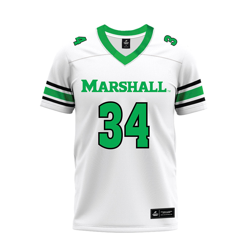 Marshall - NCAA Football : Stanley Jackson - White Premium Football Jersey-0