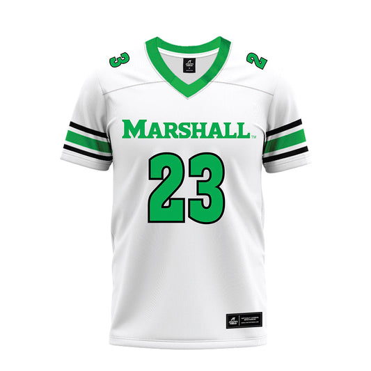 Marshall - NCAA Football : Justin Haggerty - White Premium Football Jersey-0