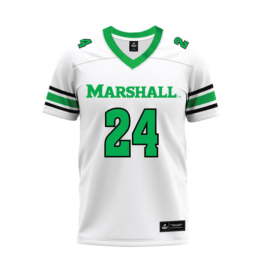 Marshall - NCAA Football : Jacarius Clayton - White Premium Football Jersey-0