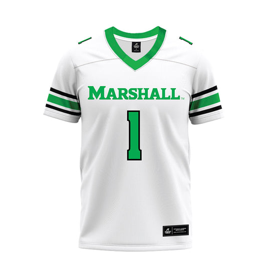 Marshall - NCAA Football : Zion Turner - White Premium Football Jersey-0