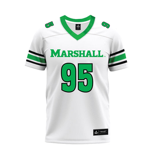 Marshall - NCAA Football : Donovan Garrett - White Premium Football Jersey-0