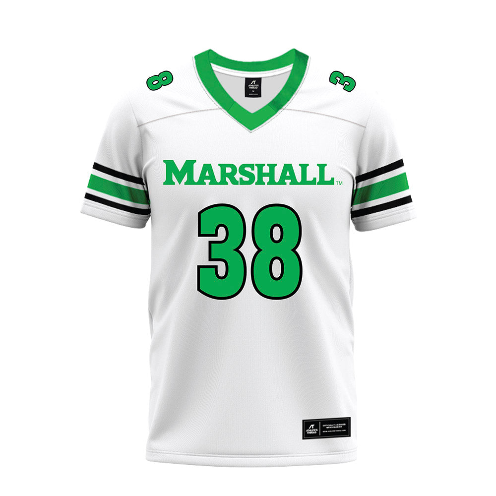 Marshall - NCAA Football : KJ Jones - White Premium Football Jersey-0