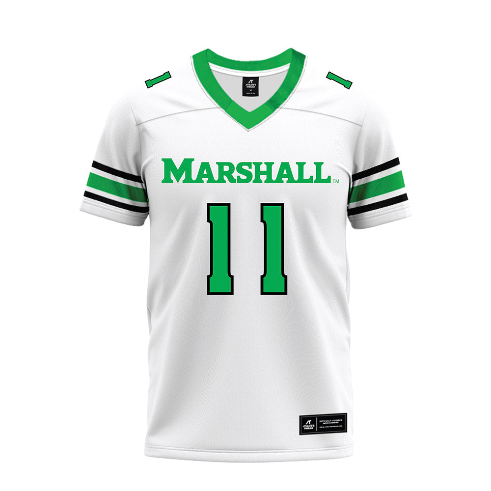 Marshall - NCAA Football : Jakolbe Baldwin - White Premium Football Jersey-0