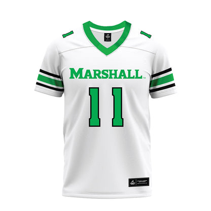 Marshall - NCAA Football : Jakolbe Baldwin - White Premium Football Jersey-0