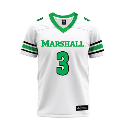 Marshall - NCAA Football : Marvae Myers - White Premium Football Jersey-0