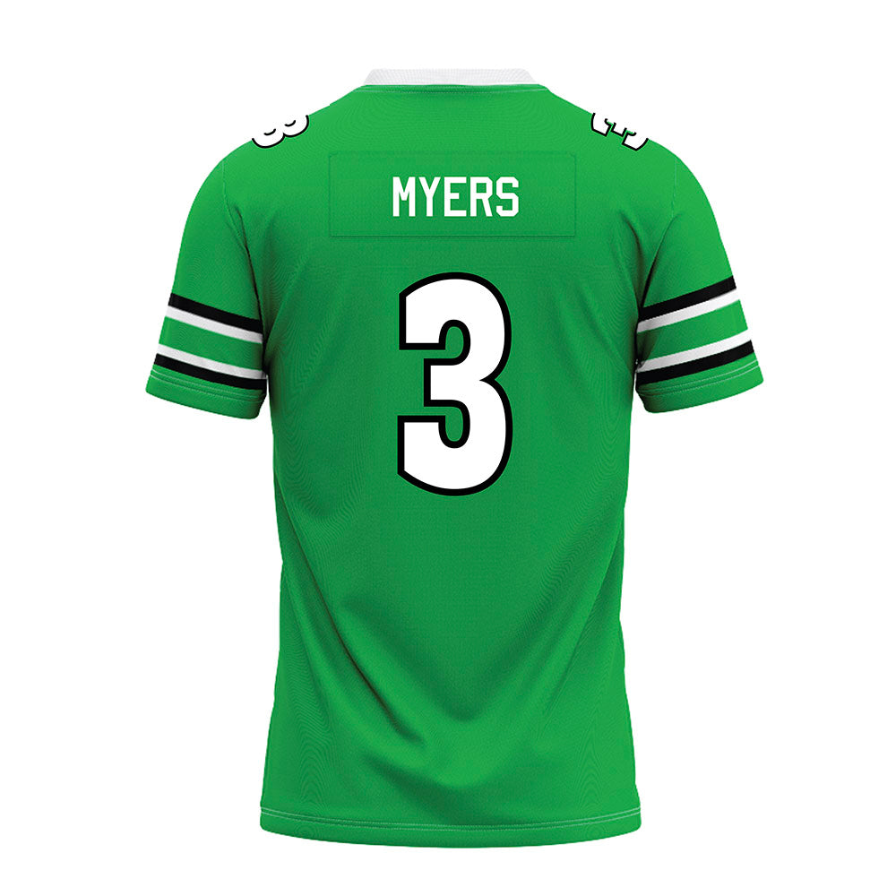 Marshall - NCAA Football : Marvae Myers - Green Premium Football Jersey-1