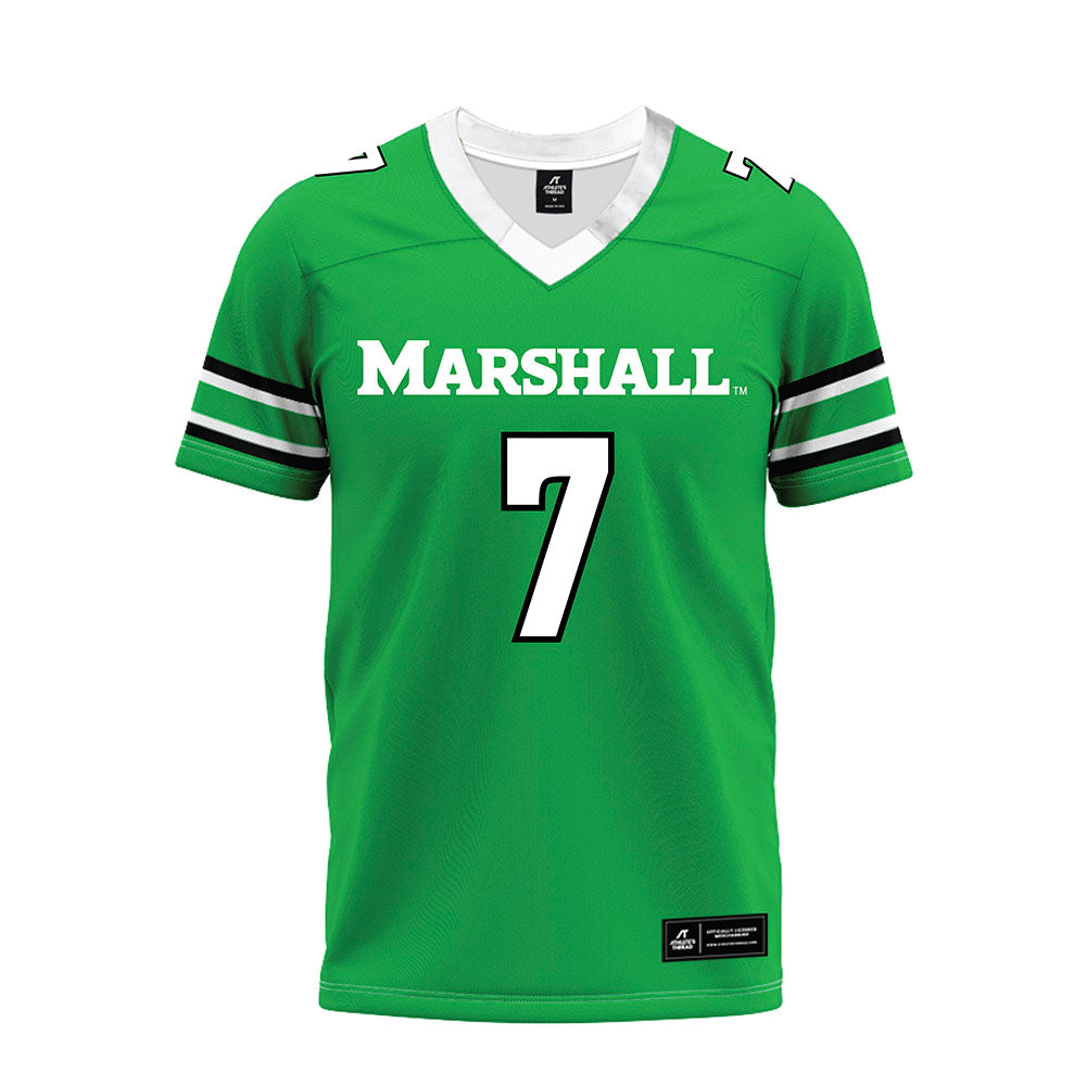 Marshall - NCAA Football : Carlos Delrio-Wilson - Green Premium Football Jersey-0