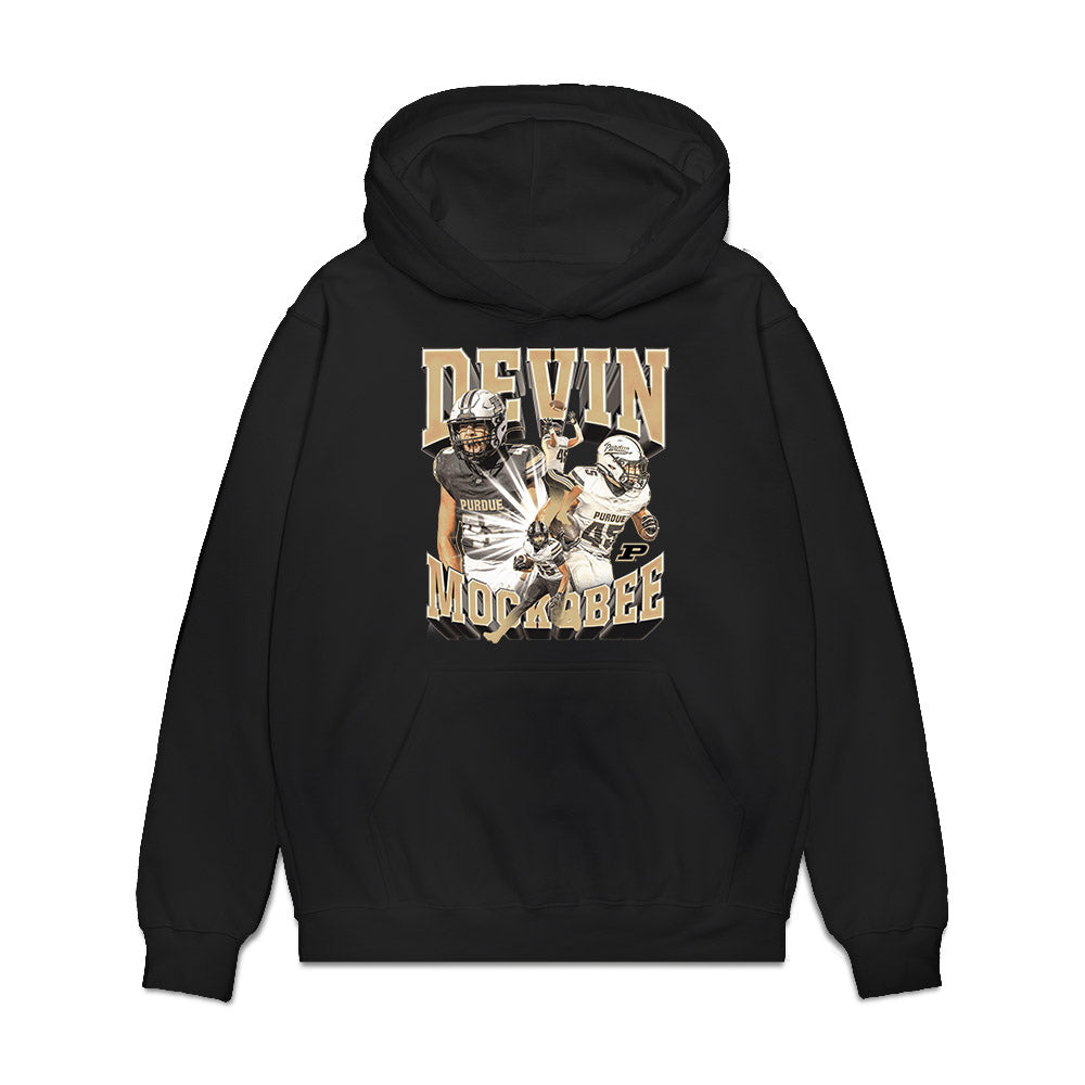 Purdue - NCAA Football : Devin Mockobee - Collage Premium Hooded Sweatshirt-0
