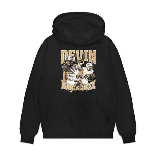 Purdue - NCAA Football : Devin Mockobee - Collage Premium Hooded Sweatshirt-0