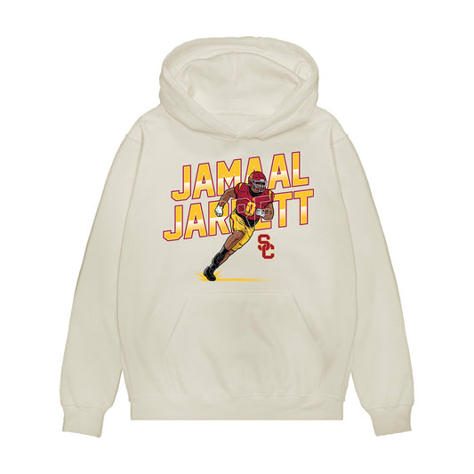 USC - NCAA Football : Jamaal Jarrett - Caricature Premium Hooded Sweatshirt-0