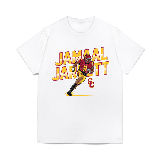 USC - NCAA Football : Jamaal Jarrett - Caricature Comfort Colors T-Shirt-0