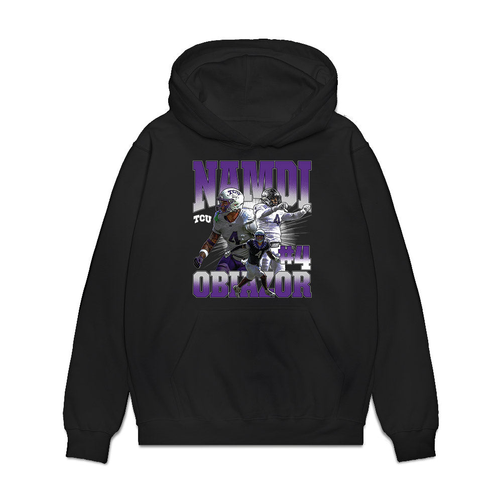 TCU - NCAA Football : Namdi Obiazor - Collage Premium Hooded Sweatshirt-0