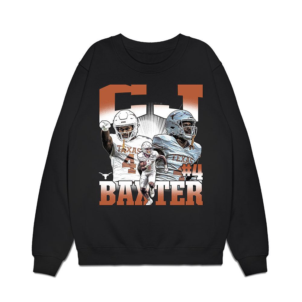 Texas - NCAA Football : CJ Baxter - Premium Crewneck Sweatshirt-0