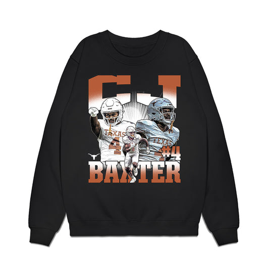 Texas - NCAA Football : CJ Baxter - Premium Crewneck Sweatshirt-0