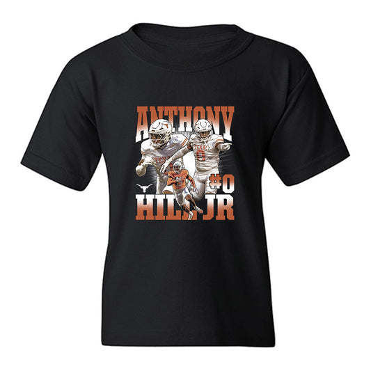 Texas - NCAA Football : Anthony Hill Jr - Collage Youth T-Shirt-0