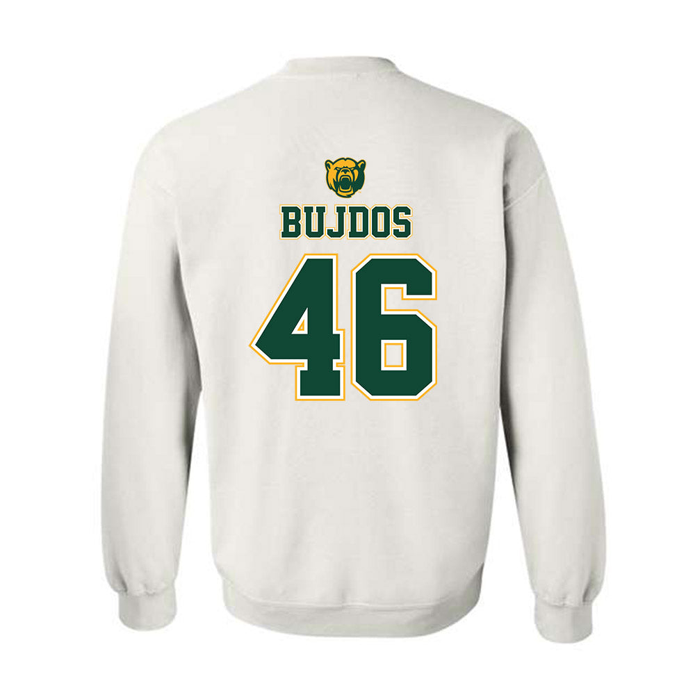 Baylor - NCAA Acrobatics & Tumbling : PJ Bujdos - National Champions Shersey Crewneck Sweatshirt-1