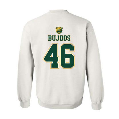 Baylor - NCAA Acrobatics & Tumbling : PJ Bujdos - National Champions Shersey Crewneck Sweatshirt-1