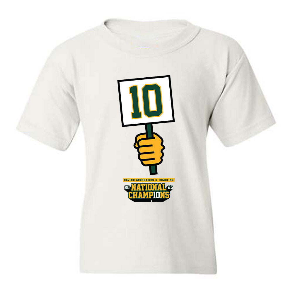 Baylor - NCAA Acrobatics & Tumbling : Aaliyah Adams-Mayfield - National Champions Shersey Youth T-Shirt-0