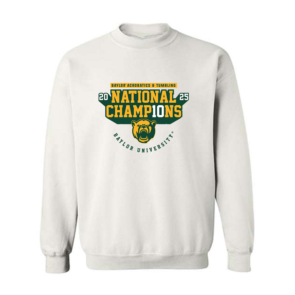 Baylor - NCAA Acrobatics & Tumbling : Tennyson Leiby - National Champions Shersey Crewneck Sweatshirt-0