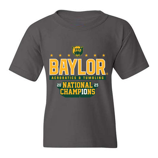 Baylor - NCAA Acrobatics & Tumbling : Carleigh Bruno - National Champs Shersey Youth T-Shirt-0