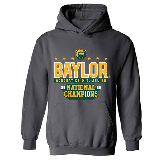 Baylor - NCAA Acrobatics & Tumbling : Aliyah Kaloostian - National Champs Shersey Hooded Sweatshirt-0