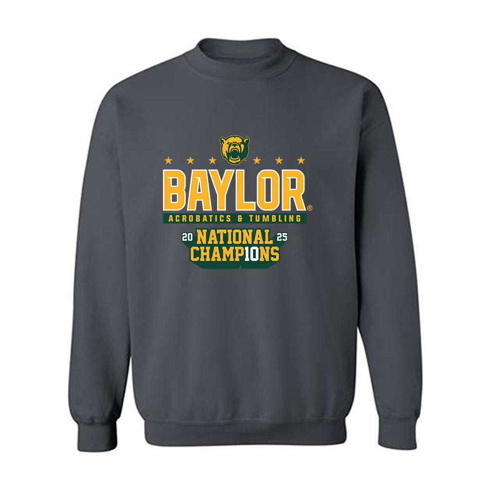 Baylor - NCAA Acrobatics & Tumbling : Josie Sutter - National Champs Shersey Crewneck Sweatshirt-0
