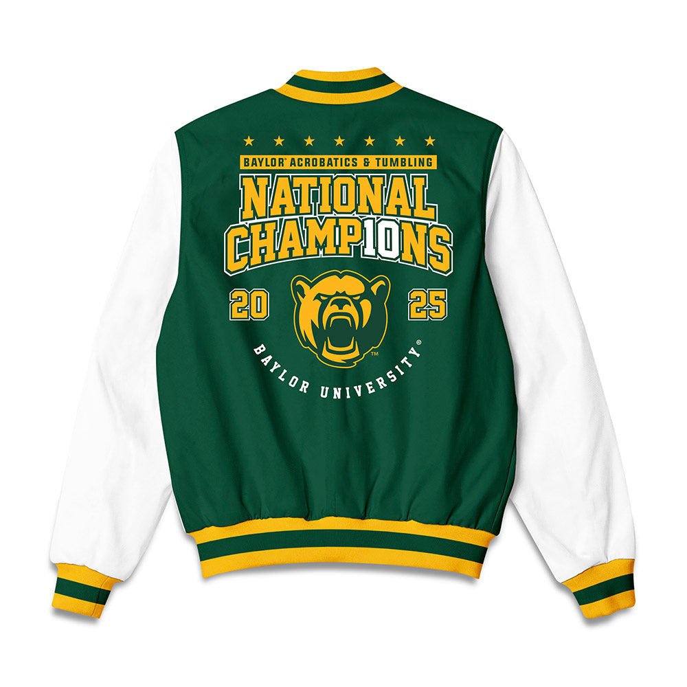Baylor - NCAA Acrobatics & Tumbling : Makayla Vasquez - National Champs Bomber Jacket-1