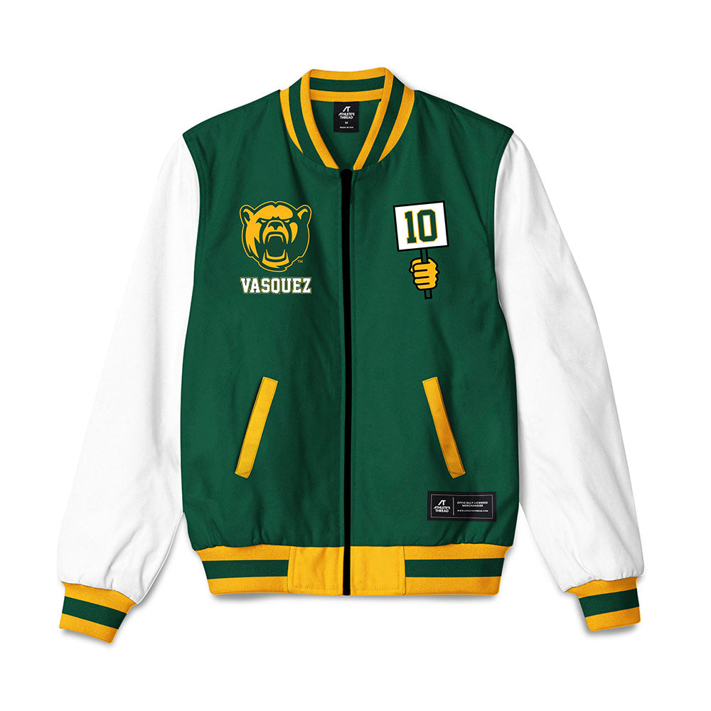 Baylor - NCAA Acrobatics & Tumbling : Makayla Vasquez - National Champs Bomber Jacket-0