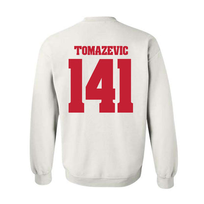 Wisconsin - NCAA Wrestling : Peter Tomazevic - Classic Shersey Crewneck Sweatshirt-1