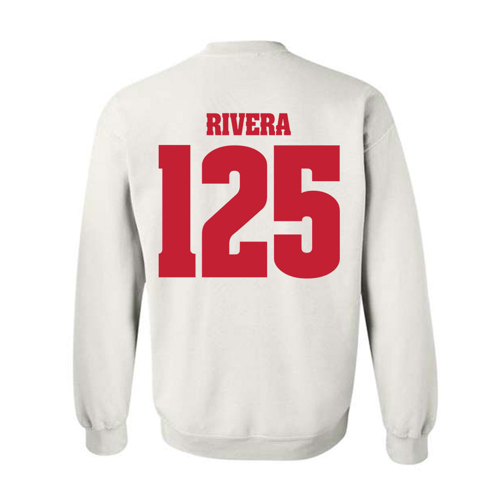 Wisconsin - NCAA Wrestling : Nicolar Rivera - Classic Shersey Crewneck Sweatshirt-1