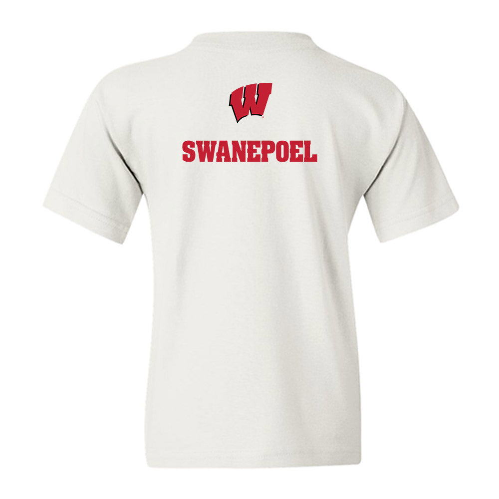 Wisconsin - NCAA Men's Swimming & Diving : Lance Swanepoel - Sports Shersey Youth T-Shirt-1
