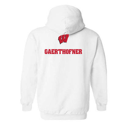 Wisconsin - NCAA Men's Swimming & Diving : Drew Gaerthofner - Sports Shersey Hooded Sweatshirt-1
