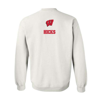 Wisconsin - NCAA Men's Track & Field : Tonovila Hicks - Sports Shersey Crewneck Sweatshirt-1