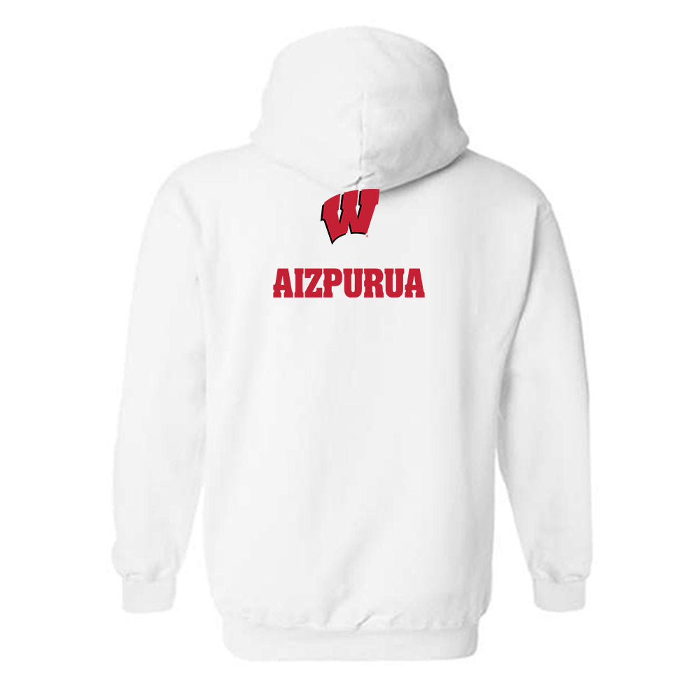 Wisconsin - NCAA Women's Track & Field : Luciana Aizpurua - Sports Shersey Hooded Sweatshirt-1