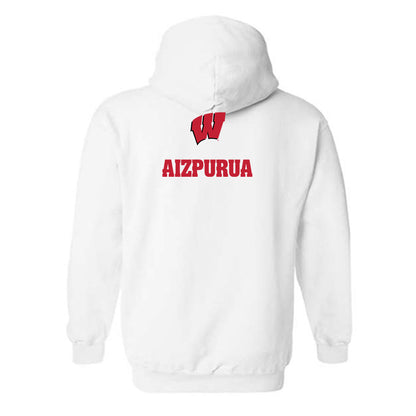 Wisconsin - NCAA Women's Track & Field : Luciana Aizpurua - Sports Shersey Hooded Sweatshirt-1