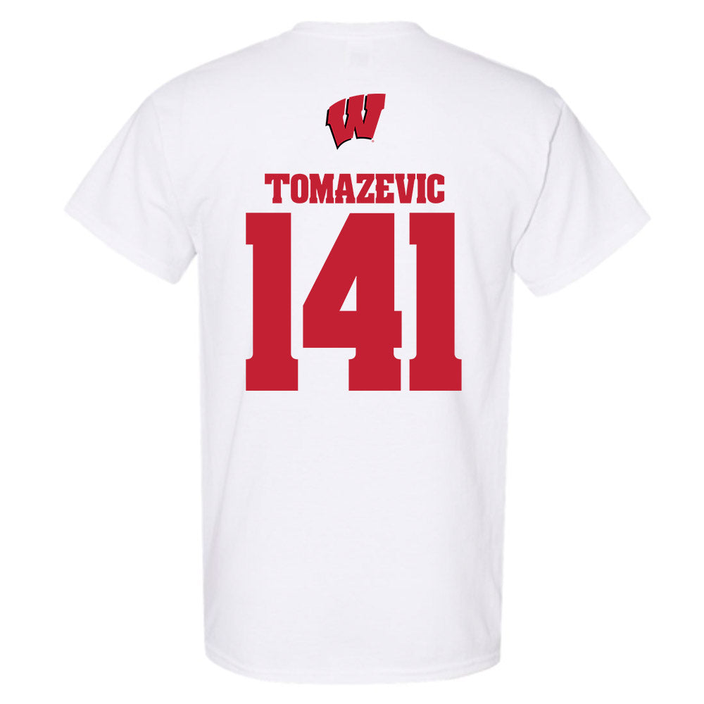 Wisconsin - NCAA Wrestling : Peter Tomazevic - Sports Shersey T-Shirt-1