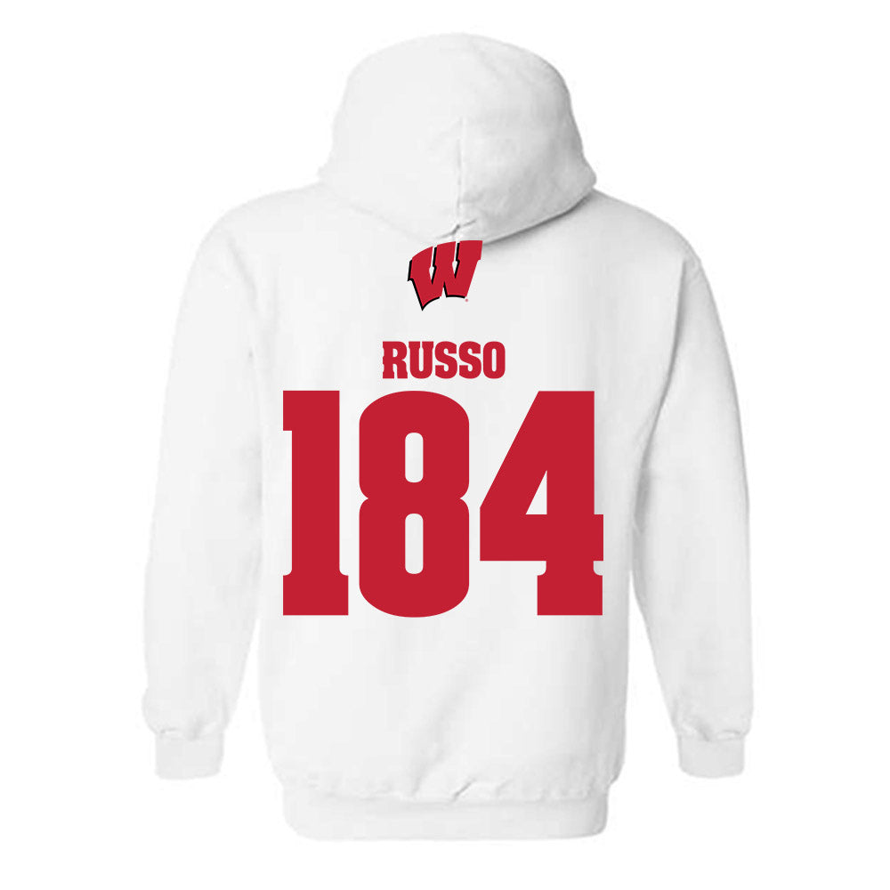 Wisconsin - NCAA Wrestling : Dylan Russo - Sports Shersey Hooded Sweatshirt-1