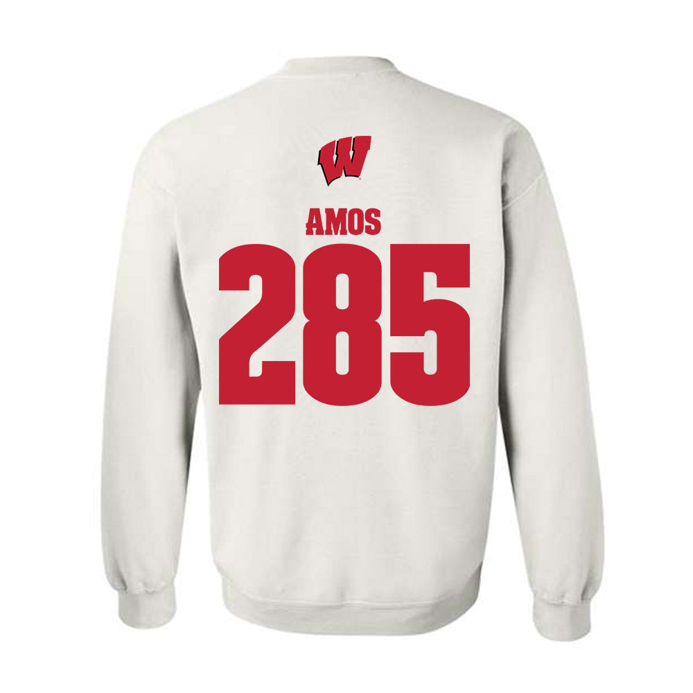 Wisconsin - NCAA Wrestling : Braxton Amos - Sports Shersey Crewneck Sweatshirt-1