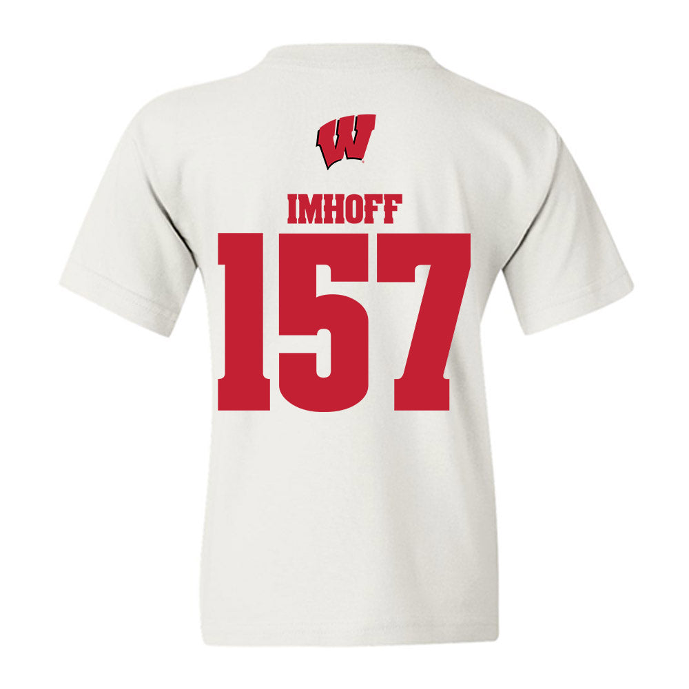 Wisconsin - NCAA Wrestling : Tyson Imhoff - Sports Shersey Youth T-Shirt-1