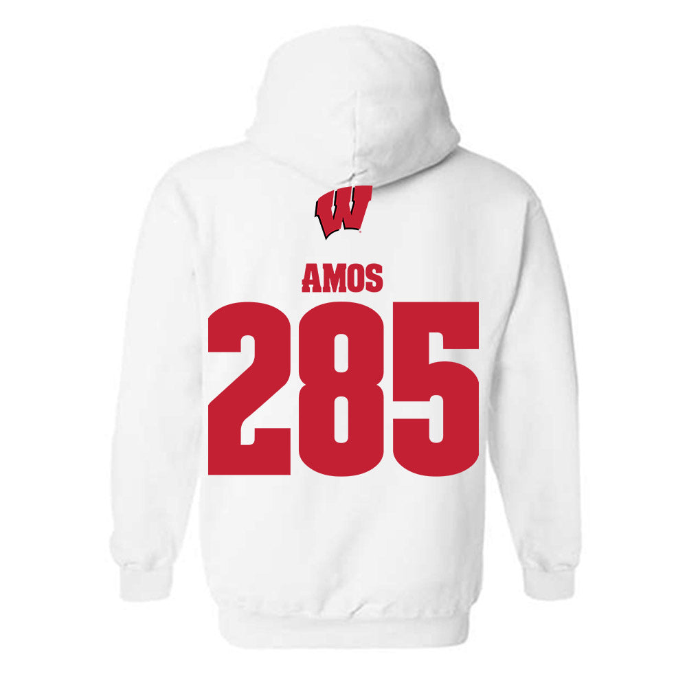 Wisconsin - NCAA Wrestling : Braxton Amos - Sports Shersey Hooded Sweatshirt-1