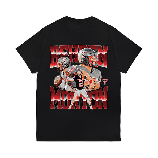 Texas Tech - NCAA Football : Behren Morton - Collage Comfort Colors T-Shirt-0
