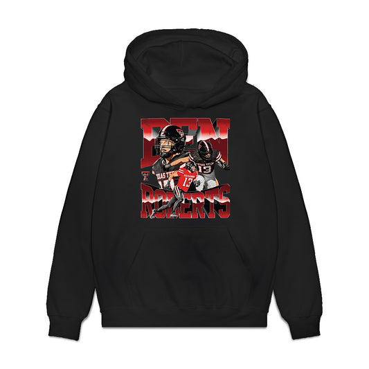 Texas Tech - NCAA Football : Ben Roberts - Collage Premium Hooded Sweatshirt-0