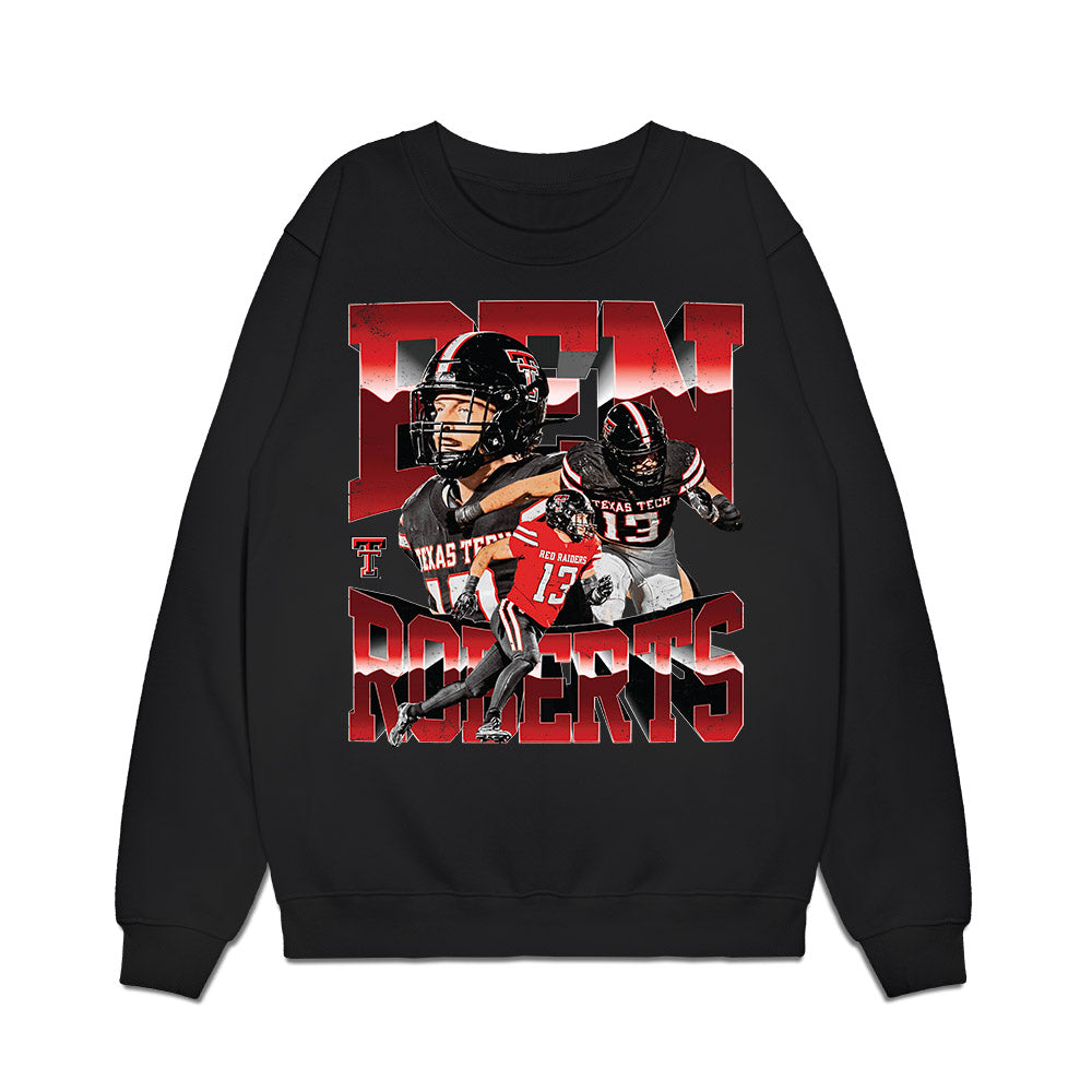 Texas Tech - NCAA Football : Ben Roberts - Collage Premium Crewneck Sweatshirt-0