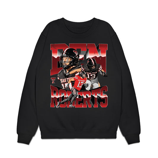 Texas Tech - NCAA Football : Ben Roberts - Collage Premium Crewneck Sweatshirt-0