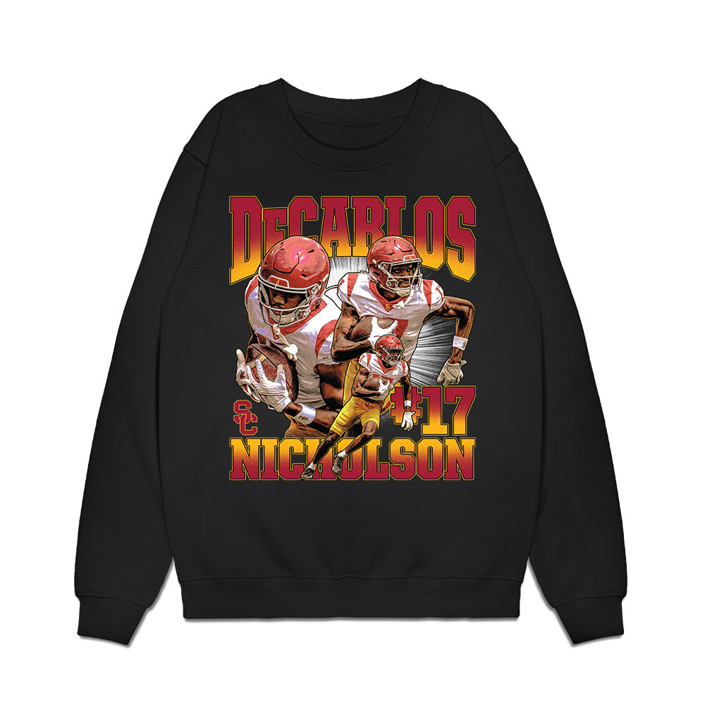USC - NCAA Football : DeCarlos Nicholson - Collage Premium Crewneck Sweatshirt-0
