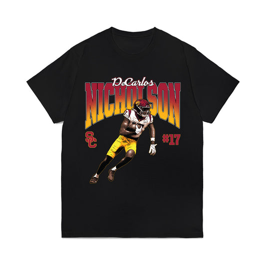 USC - NCAA Football : DeCarlos Nicholson - Caricature Comfort Colors T-Shirt-0