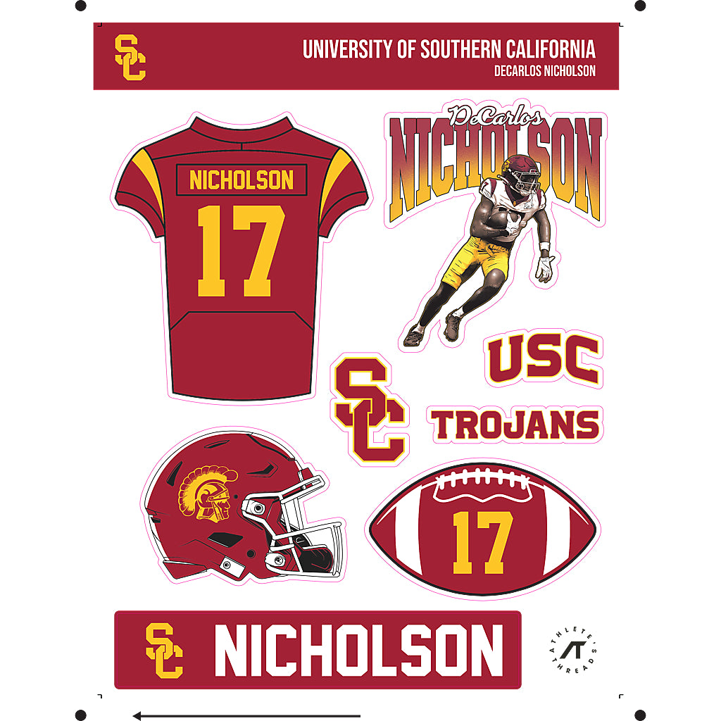 USC - NCAA Football : DeCarlos Nicholson - Sticker Sheet-0
