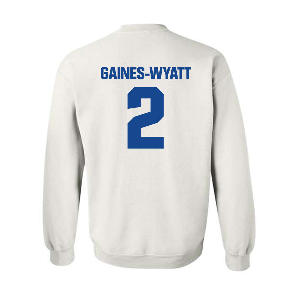 Hampton - NCAA Men's Basketball : Jalyke Gaines-Wyatt - Classic Shersey Crewneck Sweatshirt-1