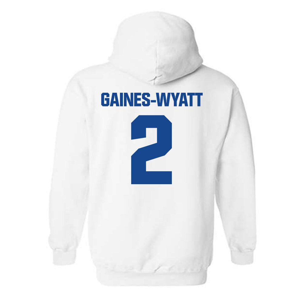 Hampton - NCAA Men's Basketball : Jalyke Gaines-Wyatt - Classic Shersey Hooded Sweatshirt-1